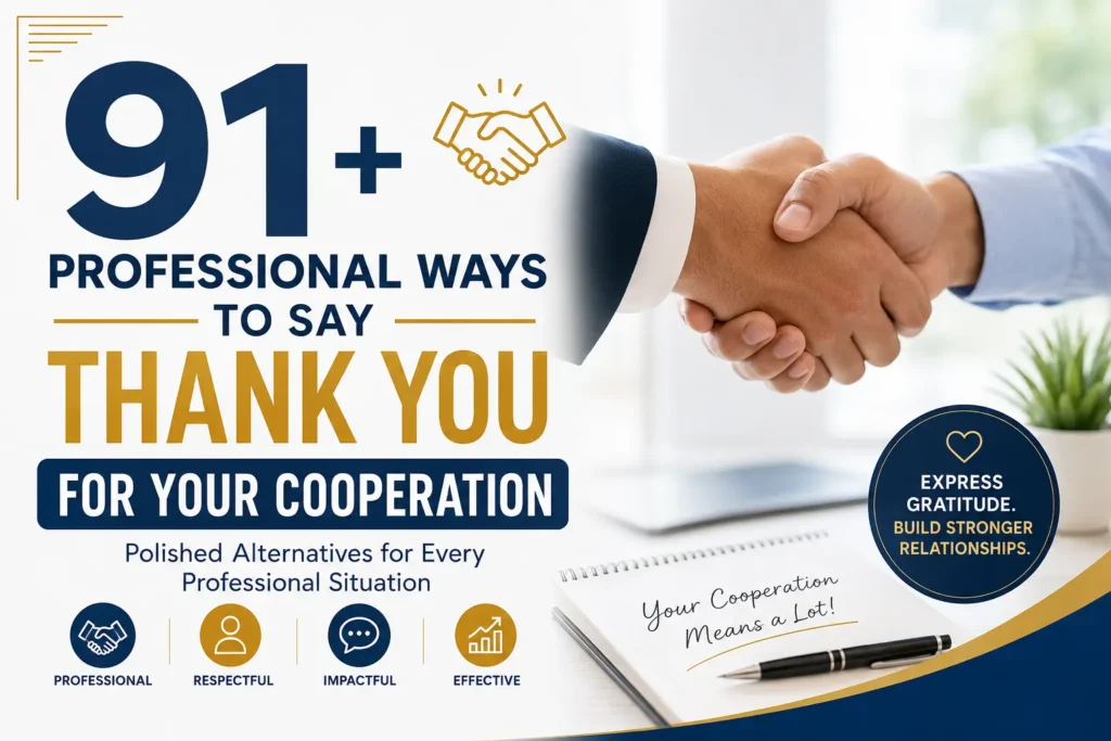 91+ Professional Ways to Say Thank You for Your Cooperation