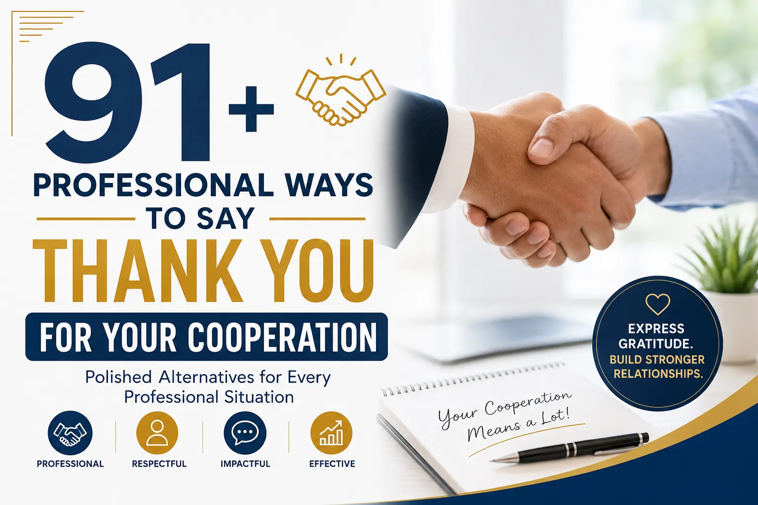 91+ Professional Ways to Say Thank You for Your Cooperation