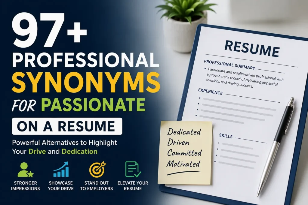 97+ Professional Synonyms for Passionate on a Resume