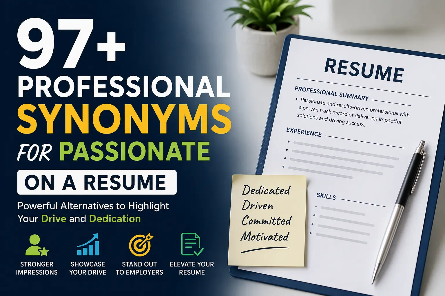 97+ Professional Synonyms for Passionate on a Resume