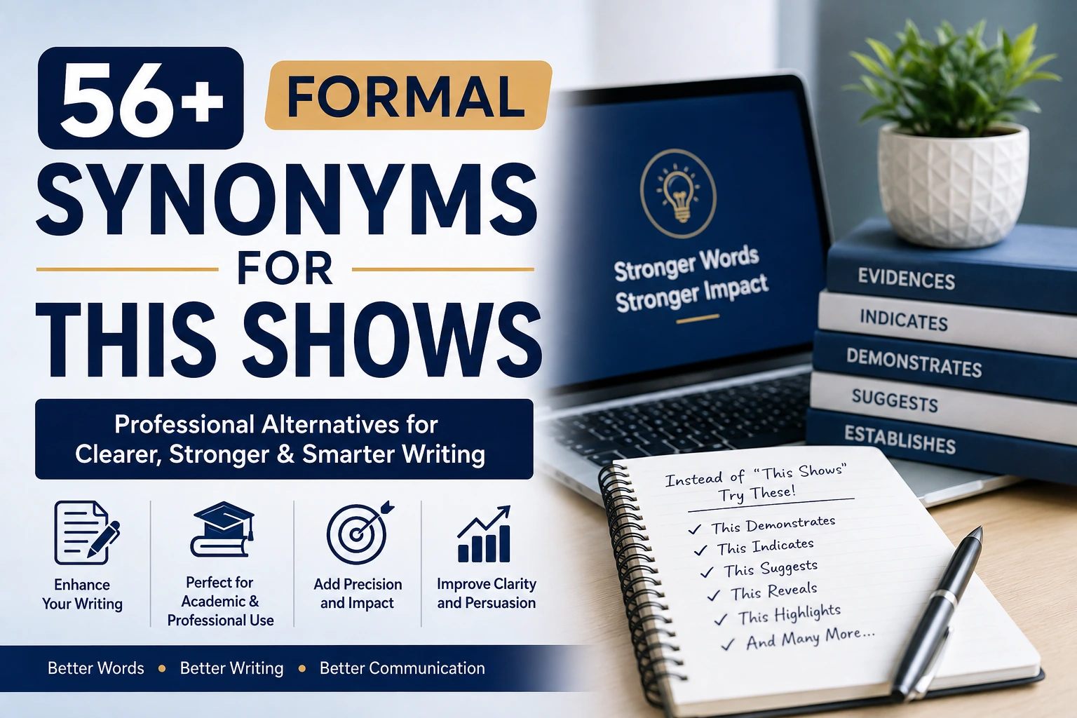formal synonyms for this shows