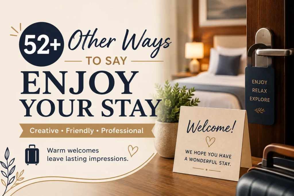 other ways to say enjoy your stay