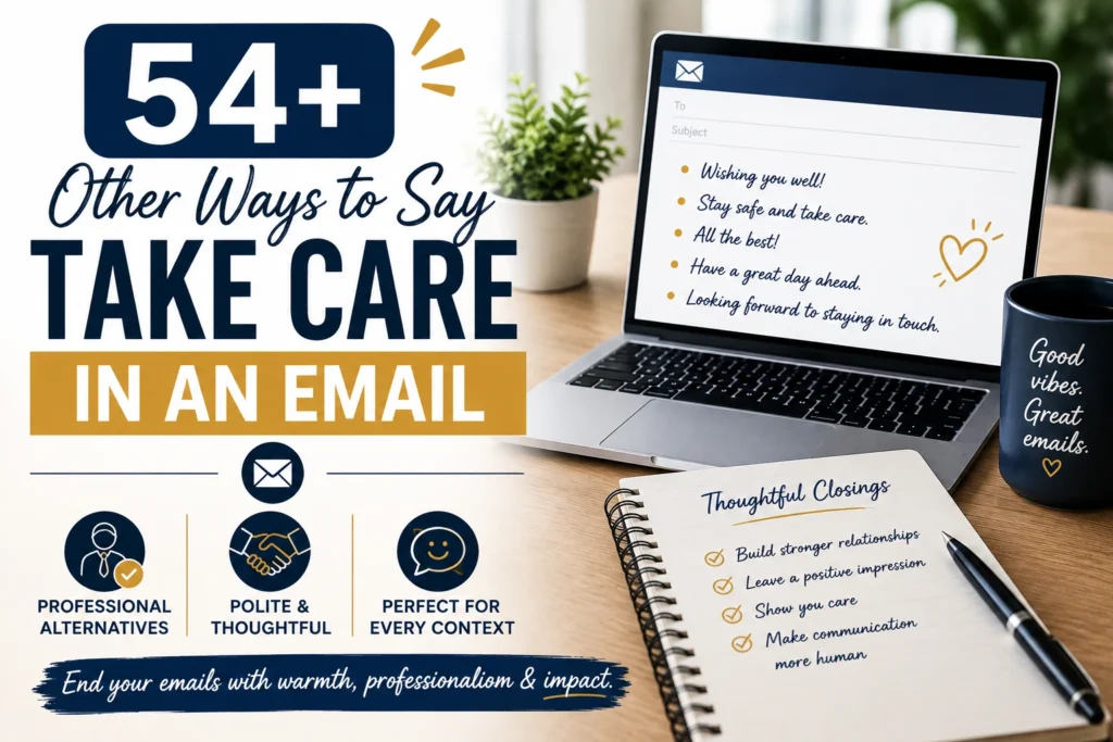 other ways to say take care in an email