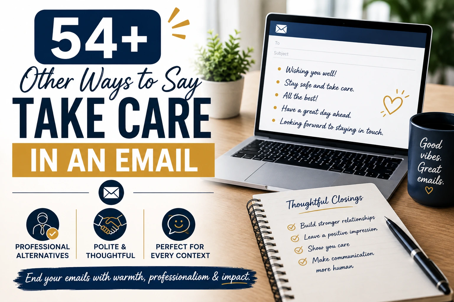 other ways to say take care in an email