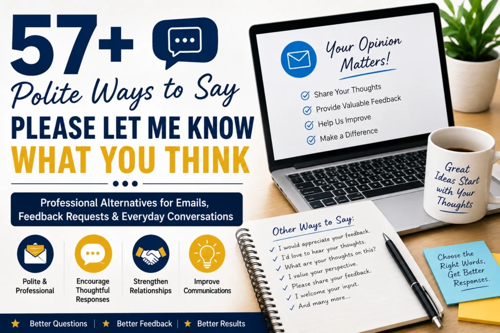 polite ways to say please let me know what you think