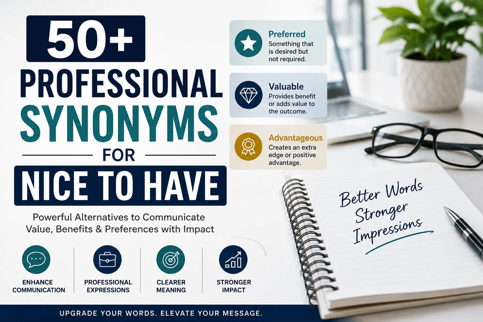 professional synonyms for nice to have