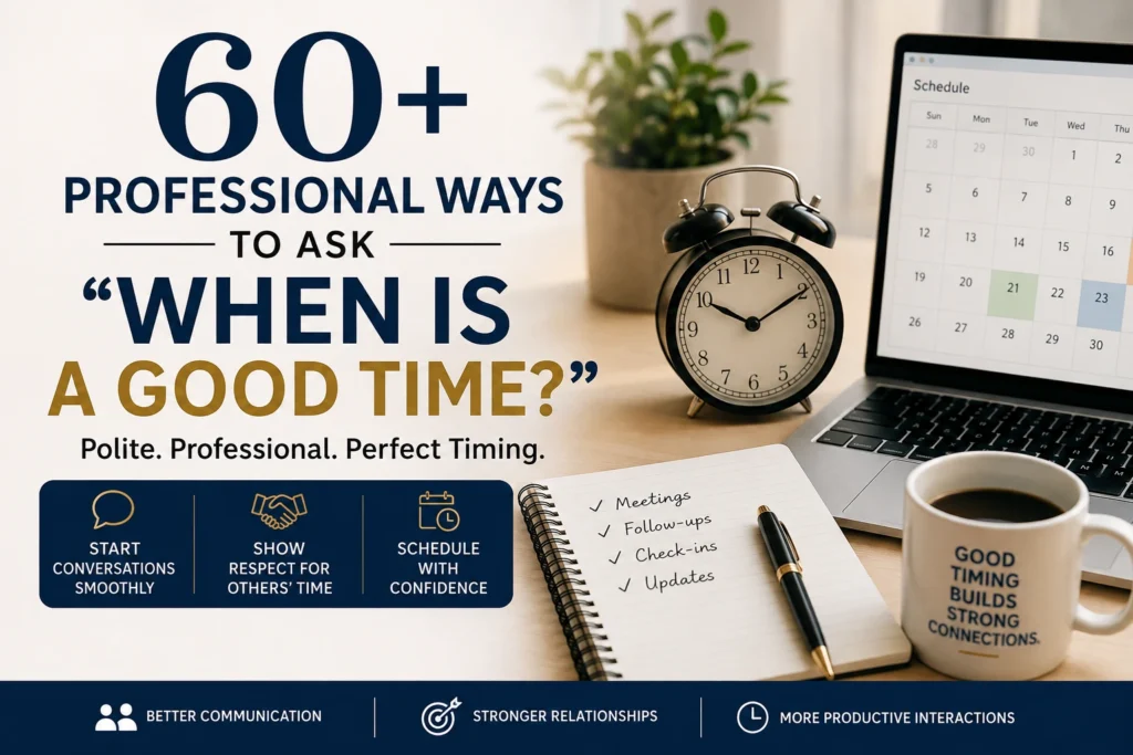 professional ways to ask when is a good time