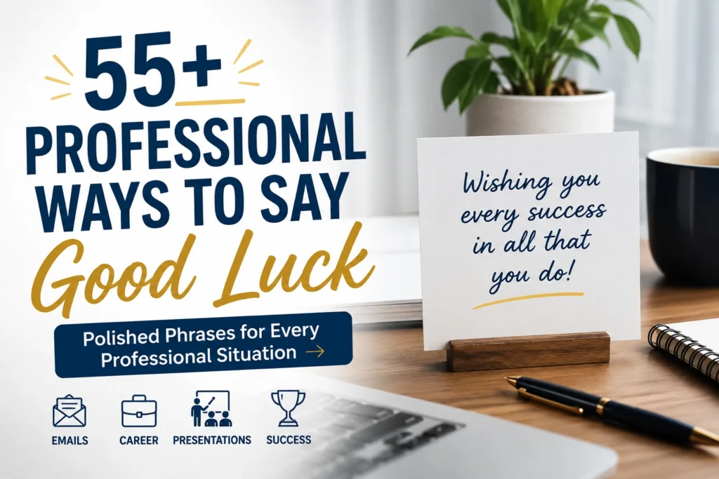 professional ways to say good luck