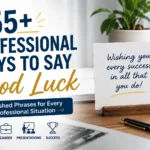professional ways to say good luck