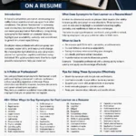 synonyms for fast learner on a resume