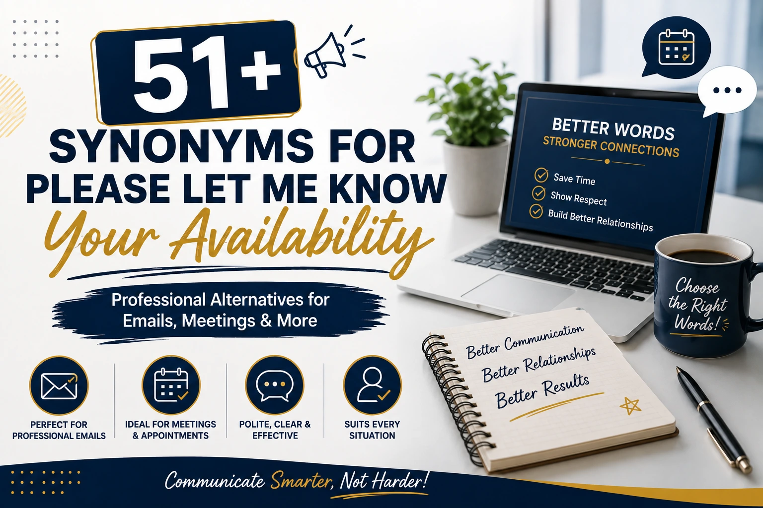 synonyms for please let me know your availability