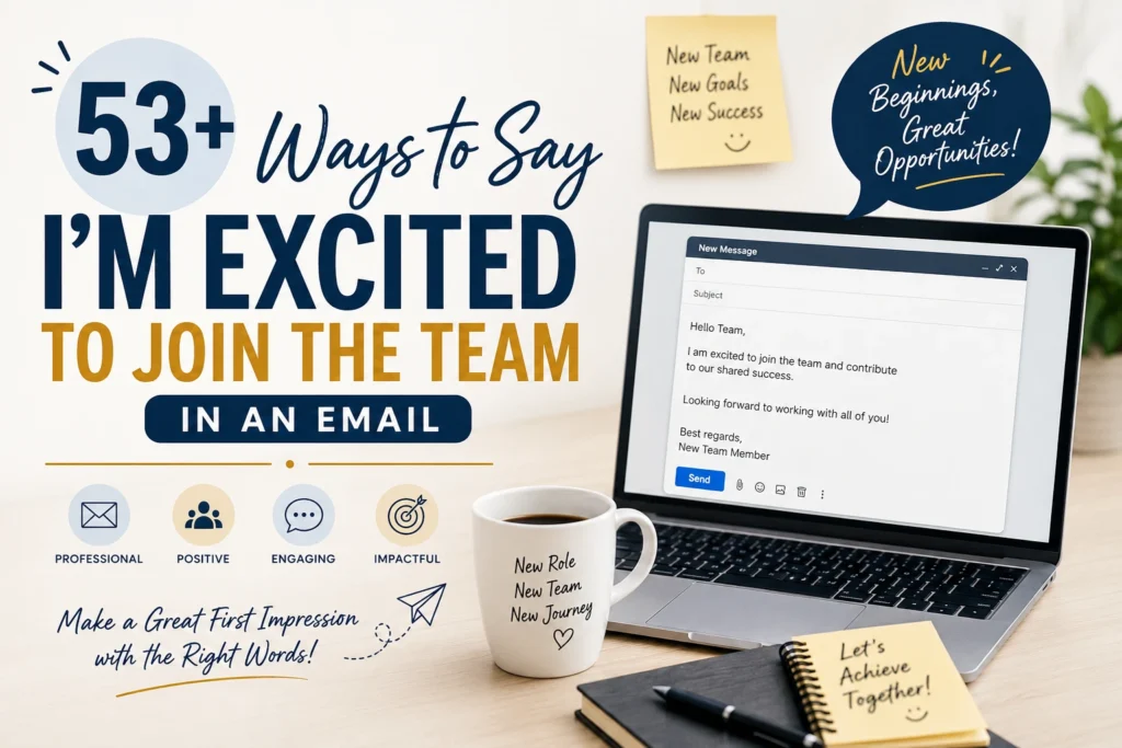 ways to say im excited to join the team in an email