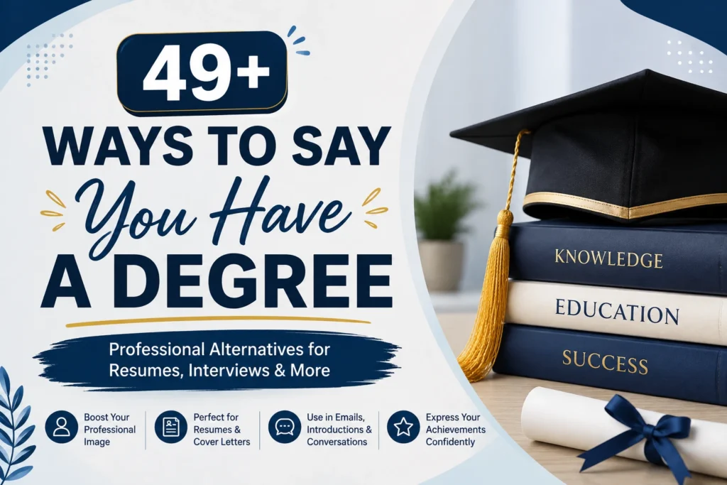ways to say you have a degree