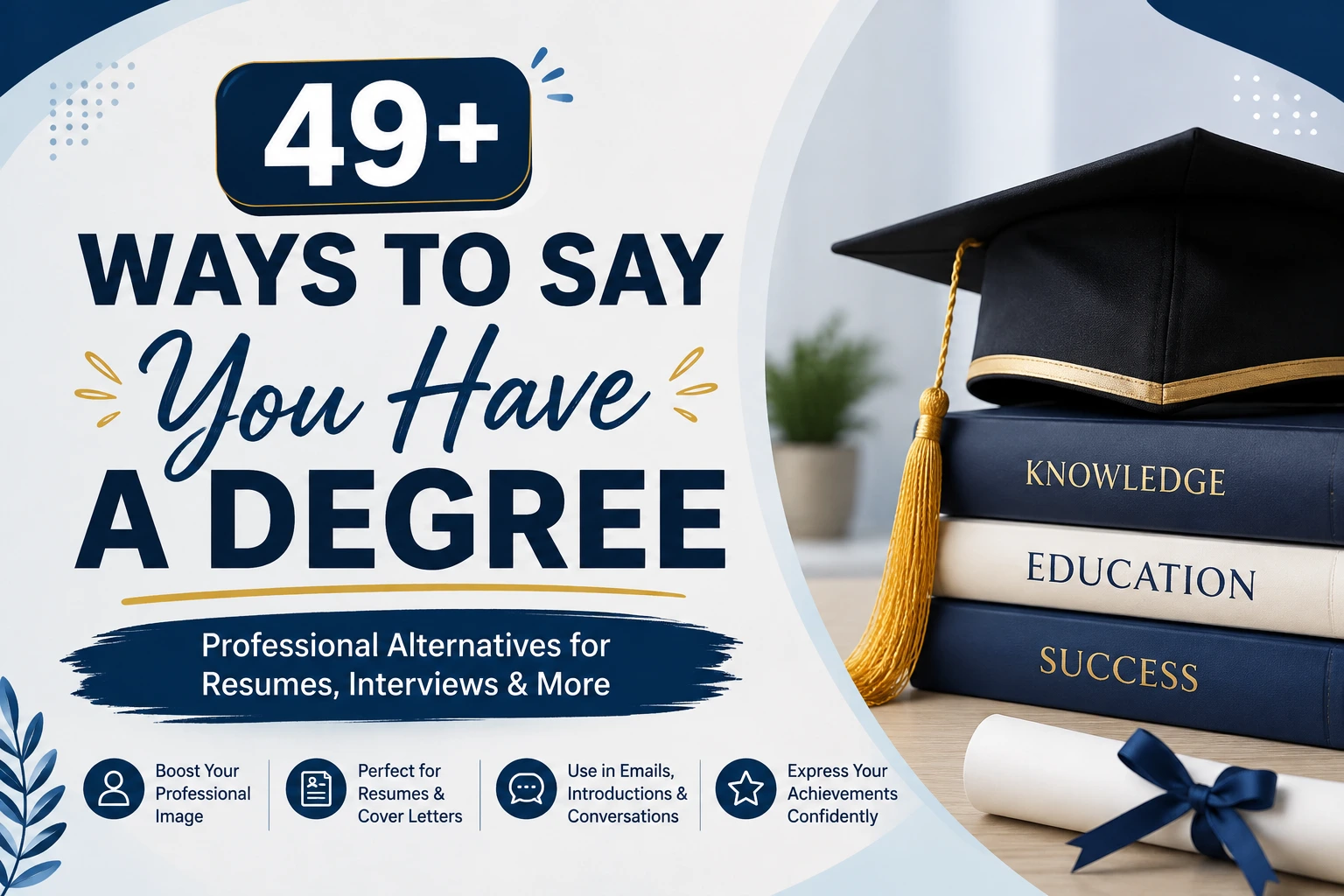 ways to say you have a degree